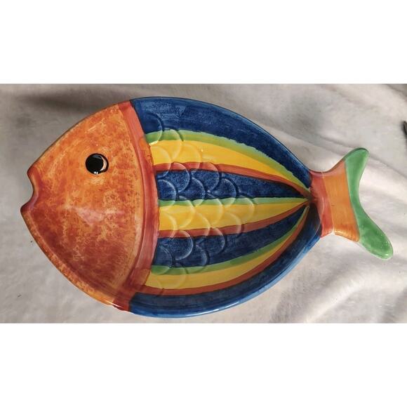 Zanolli Other - SeaWorld Exclusive Zanolli Fish Plate Candy Dish 11" Made In Italy